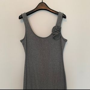 Grey cotton mini dress